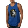 thumbnail image 1 of Wild Bobby, King Lion with Gold Crown Art, Animal Lover, Men Graphic Tank Top, Royal, XX-Large, 1 of 4