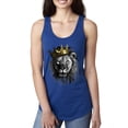 thumbnail image 1 of Wild Bobby, King Lion with Gold Crown Art, Animal Lover, Women Racerback Tank Top, Royal, Medium, 1 of 4