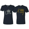 thumbnail image 1 of Wild Bobby, King Queen Couples Tee Matching Valentine's Day Shirts , Navy, Mens M-Womens 2XL, 1 of 6