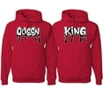 thumbnail image 1 of Wild Bobby, King and Queen His/Her Couples/ Best Friends Matching Couples Hoodie, Red, Mens 3XL-Womens 3XL, 1 of 2