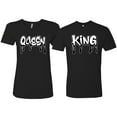 thumbnail image 1 of Wild Bobby, King and Queen His/Her Couples/ Best Friends Matching Couples Tee, Black, Mens S-Womens S, 1 of 2