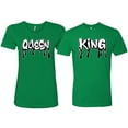 thumbnail image 1 of Wild Bobby, King and Queen His/Her Couples/ Best Friends Matching Couples Tee, Kelly, Mens M-Womens XL, 1 of 2