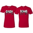 thumbnail image 1 of Wild Bobby, King and Queen His/Her Couples/ Best Friends Matching Couples Tee, Red, Mens M-Womens XL, 1 of 2