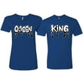 thumbnail image 1 of Wild Bobby, King and Queen His/Her Couples/ Best Friends Matching Couples Tee, Royal, Mens M-Womens 2XL, 1 of 2