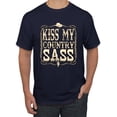 thumbnail image 1 of Wild Bobby, Kiss My Country Sass, Pop Culture, Men Graphic Tee, Navy, 4X-Large, 1 of 4