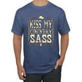 thumbnail image 1 of Wild Bobby, Kiss My Country Sass, Pop Culture, Men Graphic Tee, Vintage Heather Blue, 3X-Large, 1 of 4