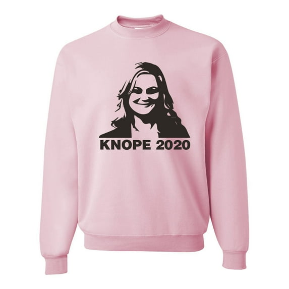 Knope 2020 Parks and Recreation Pop Unisex Crewneck Graphic Sweatshirt, Light Pink, 2XL