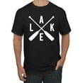 thumbnail image 1 of Wild Bobby, Lake Cross Paddles, Men Graphic Tee, Black, Small, 1 of 4