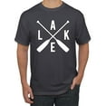 thumbnail image 1 of Wild Bobby, Lake Cross Paddles, Men Graphic Tee, Charcoal, 3X-Large, 1 of 4