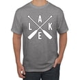 thumbnail image 1 of Wild Bobby, Lake Cross Paddles, Men Graphic Tee, Heather Grey, 3X-Large, 1 of 4