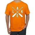 thumbnail image 1 of Wild Bobby, Lake Cross Paddles, Men Graphic Tee, Orange, Large, 1 of 4