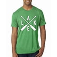 thumbnail image 1 of Wild Bobby, Lake Cross Paddles, Men Premium Tri Blend Tee, Envy, Small, 1 of 4