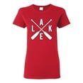 thumbnail image 1 of Wild Bobby, Lake Cross Paddles, Women Graphic Tee, Red, Small, 1 of 4