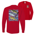 thumbnail image 1 of Wild Bobby, Largemouth Striped Smallmouth Big Bass Fish Fishing Mens Long Sleeve Shirt, 1 of 1