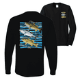 thumbnail image 1 of Wild Bobby, Largemouth Striped Smallmouth Big Bass Fish Fishing Mens Long Sleeve Shirt, 1 of 1