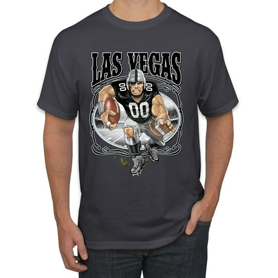 Wild Bobby Las Vegas Fan LV Fantasy Sports Men Graphic Tee, Charcoal, Small
