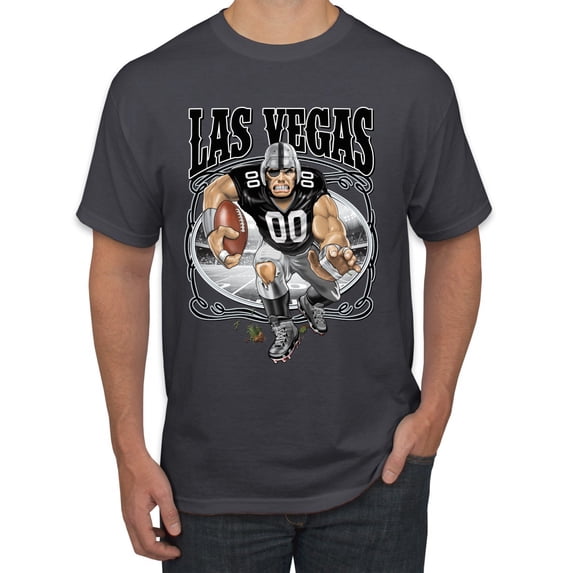 Wild Bobby Las Vegas Fan LV Fantasy Sports Men Graphic Tee, Charcoal, X-Large