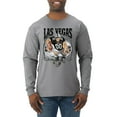 thumbnail image 1 of Wild Bobby Las Vegas Fan LV Fantasy Sports Men Long Sleeve Shirt, Heather Grey, X-Large, 1 of 5
