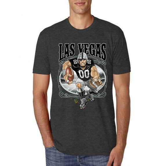 Wild Bobby Las Vegas Fan LV Fantasy Sports Men Premium Tri Blend Tee, Vintage Black, Large