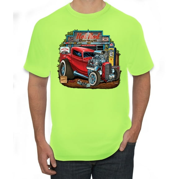 Wild Bobby Vintage Hot Rod Old Garage Cars and Trucks Men Tee