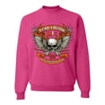 thumbnail image 1 of Wild Bobby, Lead Follow or Get The Hell Out Of The Way MC 1969 Motorcycle Pop Culture Unisex Crewneck Graphic Sweatshirt, Fuschia, Medium, 1 of 3