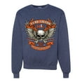 thumbnail image 1 of Wild Bobby, Lead Follow or Get The Hell Out Of The Way MC 1969 Motorcycle Pop Culture Unisex Crewneck Graphic Sweatshirt, Vintage Heather Navy, Large, 1 of 3