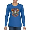 thumbnail image 1 of Wild Bobby, Lead Follow or Get The Hell Out Of The Way MC 1969 Motorcycle Pop Culture Womens Graphic Long Sleeve T-Shirt, Royal, 2XL, 1 of 3