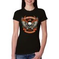 thumbnail image 1 of Wild Bobby, Lead Follow or Get The Hell Out Of The Way MC 1969 Motorcycle Pop Culture Womens Slim Fit Junior Tee, Black, Small, 1 of 3