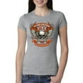 thumbnail image 1 of Wild Bobby, Lead Follow or Get The Hell Out Of The Way MC 1969 Motorcycle Pop Culture Womens Slim Fit Junior Tee, Heather Grey, 2XL, 1 of 3