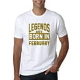 thumbnail image 1 of Wild Bobby, Legends are Born in February Gold Mens Fashion Graphic T-Shirt, 1 of 1