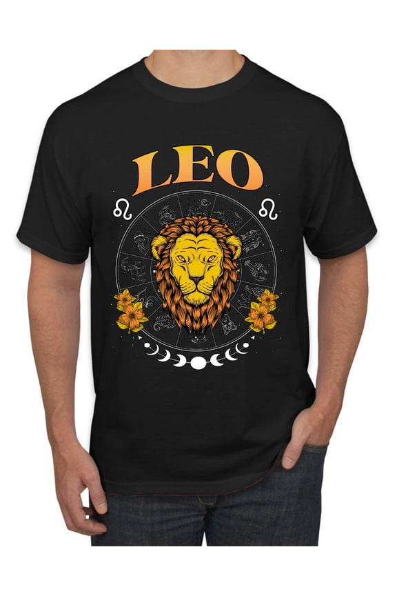 Leo the Lion Fire Sign, July 22 August 22, Constellations Horoscope Zodiac Birthday Birth Month Stone Gift for Men Women Tee