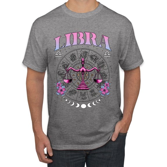 Wild Bobby Libra the Scales Air Sign, September 22 October 23, Constellations Horoscope Zodiac Birthday Birth Month Stone Gift for Men Women Tee