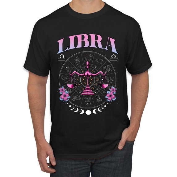 Wild Bobby Libra the Scales Air Sign, September 22 October 23, Constellations Horoscope Zodiac Birthday Birth Month Stone Gift for Men Women Tee