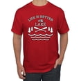 thumbnail image 1 of Wild Bobby, Life Is Better At The Lake, Men Graphic Tee, Red, Medium, 1 of 4