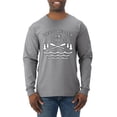 thumbnail image 1 of Wild Bobby, Life Is Better At The Lake, Men Long Sleeve Shirt, Heather Grey, 3X-Large, 1 of 4
