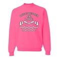 thumbnail image 1 of Wild Bobby, Life Is Better At The Lake, Unisex Crewneck Graphic Sweatshirt, Neon Pink, XX-Large, 1 of 4