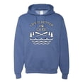 thumbnail image 1 of Wild Bobby, Life Is Better At The Lake, Unisex Graphic Hoodie Sweatshirt, Vintage Heather Blue, XX-Large, 1 of 4