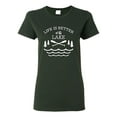 thumbnail image 1 of Wild Bobby, Life Is Better At The Lake, Women Graphic Tee, Forest Green, Small, 1 of 4