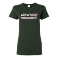 thumbnail image 1 of Wild Bobby Life Is Miami Soccer GOAT Sports Women Graphic Tee, Forest Green, Small, 1 of 5