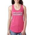thumbnail image 1 of Wild Bobby Life Is Miami Soccer GOAT Sports Women Racerback Tank Top, Hot Pink, Small, 1 of 5