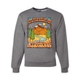 thumbnail image 1 of Wild Bobby Life Was Meant For Great Adventures Mountains Pine Trees Nature Lover Unisex Crewneck Sweatshirt, Heather Grey, Small, 1 of 6