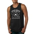 thumbnail image 1 of Wild Bobby, Life is Better at the Lake Outdoors Inspirational/Christian Mens Graphic Tank Top, Black, Small, 1 of 2