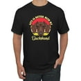 thumbnail image 1 of Wild Bobby, Life is Better with My Daschund Cute, Dog Lover, Men Graphic Tee, Black, Small, 1 of 4