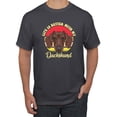 thumbnail image 1 of Wild Bobby, Life is Better with My Daschund Cute, Dog Lover, Men Graphic Tee, Charcoal, 4X-Large, 1 of 4