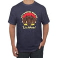 thumbnail image 1 of Wild Bobby, Life is Better with My Daschund Cute, Dog Lover, Men Graphic Tee, Vintage Heather Navy, Medium, 1 of 4