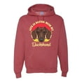 thumbnail image 1 of Wild Bobby, Life is Better with My Daschund Cute, Dog Lover, Unisex Graphic Hoodie Sweatshirt, Vintage Heather Red, XX-Large, 1 of 4
