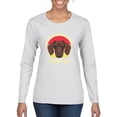 thumbnail image 1 of Wild Bobby, Life is Better with My Daschund Cute, Dog Lover, Women Graphic Long Sleeve Tee, White, XX-Large, 1 of 4