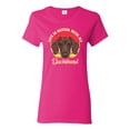 thumbnail image 1 of Wild Bobby, Life is Better with My Daschund Cute, Dog Lover, Women Graphic Tee, Fuschia, 3X-Large, 1 of 4