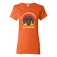 thumbnail image 1 of Wild Bobby, Life is Better with My Daschund Cute, Dog Lover, Women Graphic Tee, Orange, Medium, 1 of 4