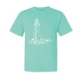 thumbnail image 1 of Wild Bobby,Lighthouse Nautical Sea Coastal Vibes, Streetwear, Garment-Dyed Washed Look Short Sleeve T-Shirt, Mint, Medium, 1 of 3